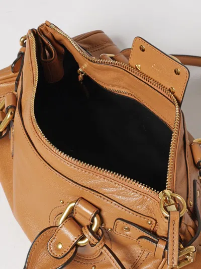 Chloé Paddington Brown Handbag With Two Top Handles And Padlock On The Front In Leather Woman In Brown