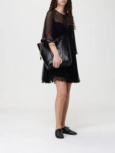 Chloé Borsa Shopping Spin Piccola In Pelle Nera Donna In Black
