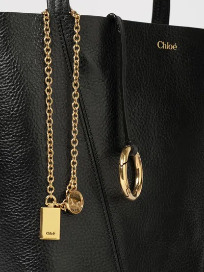 Chloé Borsa Shopping Spin Piccola In Pelle Nera Donna In Black