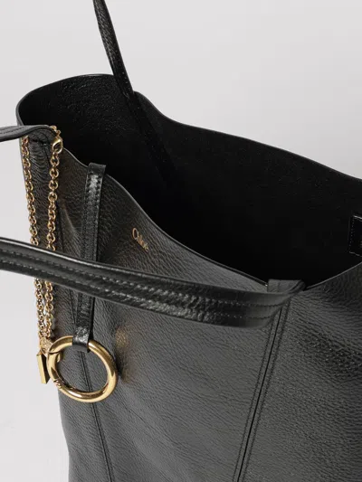 Chloé Borsa Shopping Spin Piccola In Pelle Nera Donna In Black