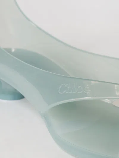 Chloé Chloe Women Pastel Light-blue Tpu Chloe Jelly Thong Sandals In Blue