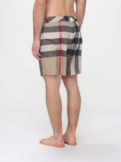 Burberry Ami Paris Light Blue Elasticated Cotton Shorts In Brown