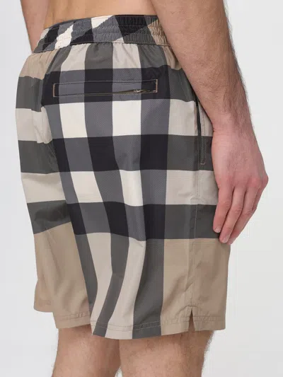 Burberry Ami Paris Light Blue Elasticated Cotton Shorts In Brown