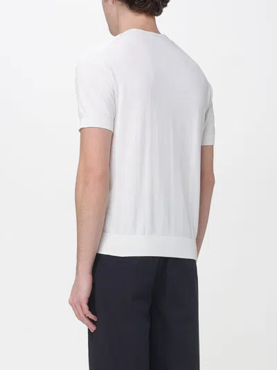 Paolo Pecora T-shirt Basic Bianco Ottico In Brown