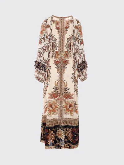 Farm Rio Majestic Garden Ruffled Floral-print Dress In Blue