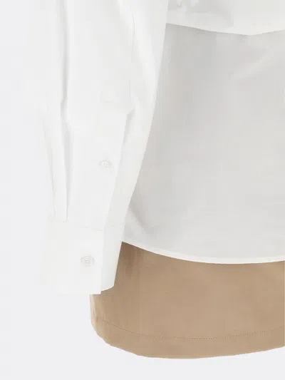 Alexander Wang Pre-styled Mini Wrap Dress In Twill In White