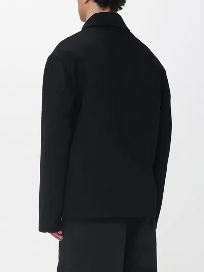 Loewe Mens Black Workwear Leather-pocket Wool And Cashmere Jacket In Black