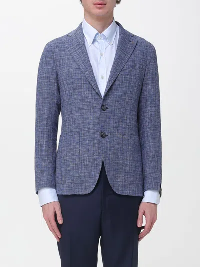 Tagliatore Unstructured Single-breasted Jacket In Blue