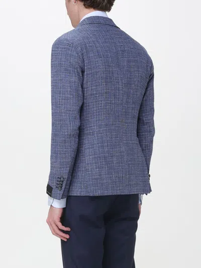 Tagliatore Unstructured Single-breasted Jacket In Blue