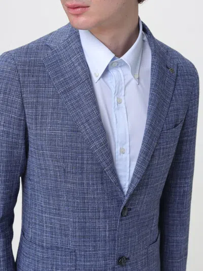 Tagliatore Unstructured Single-breasted Jacket In Blue