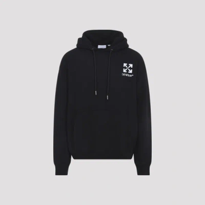 Off-white Small Arrow Logo Hoodie In Black Cotton