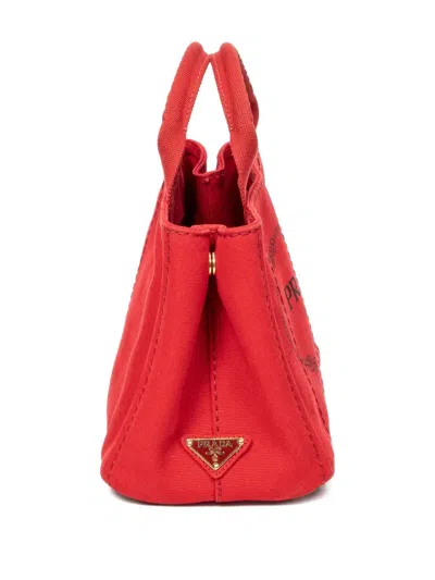 Pre-owned Prada Logo-print Bag In Red