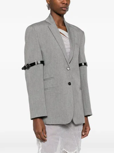 Coperni Button-down Blazer In Gray