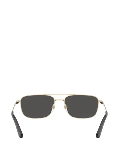 Burberry 60mm Rectangular Sunglasses In Gold