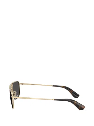Burberry 60mm Rectangular Sunglasses In Gold