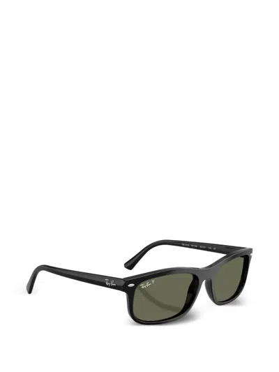 Ray Ban Rectangle-frame Sunglasses In Black