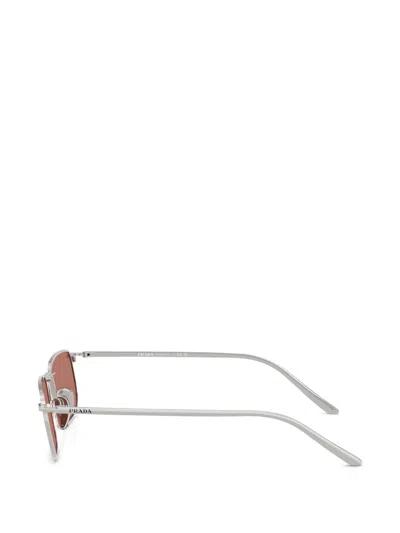 Prada Rectangle-frame Sunglasses In Brown