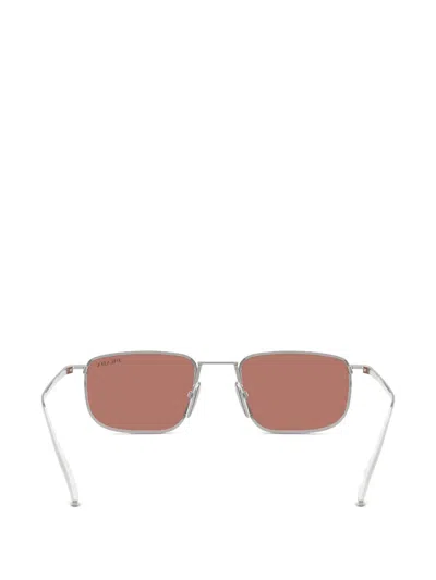 Prada Rectangle-frame Sunglasses In Brown