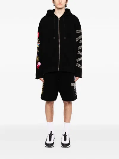Mastermind Japan Embroidered Patch Drawstring Shorts In Black