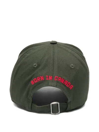 Dsquared2 Hat With Caten Patch In Green
