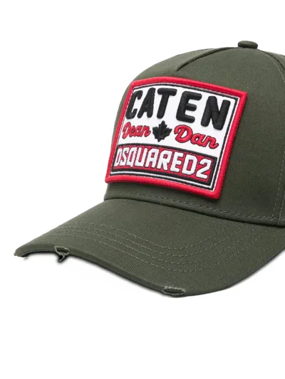 Dsquared2 Hat With Caten Patch In Green
