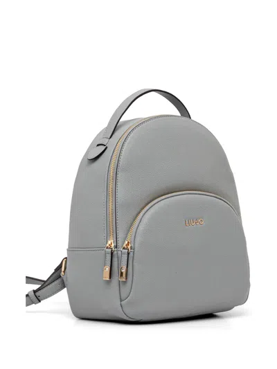 Liu •jo Zip Backpack In Gray