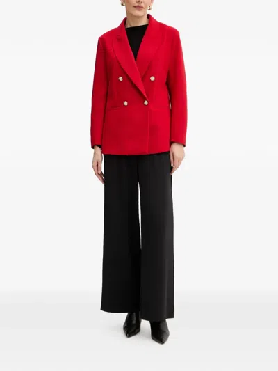 Morgan Double-breasted Blazer In Red