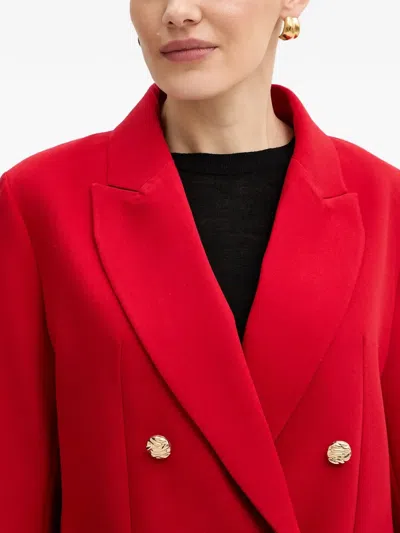 Morgan Double-breasted Blazer In Red