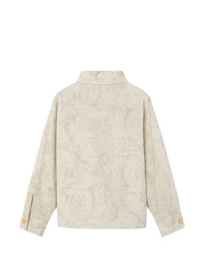 Versace Floral-pattern Shirt In White