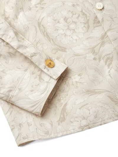 Versace Floral-pattern Shirt In White