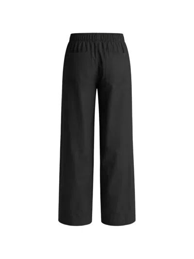 Lee Mathews Lm Poplin Wide Leg Pant In Black