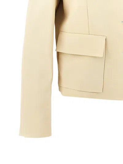P.a.r.o.s.h Giacca Single-breasted Jacket In Neutral