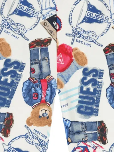 Guess Teddy Graphic Shorts In Multi