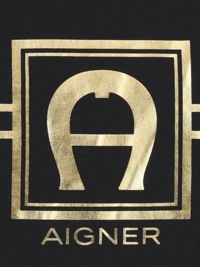 Aigner Logo-print T-shirt In Black