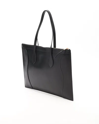 Celine Flat Cabas New Luggage In Glossy Calfskin In Black