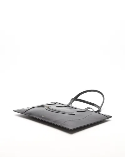 Celine Flat Cabas New Luggage In Glossy Calfskin In Black