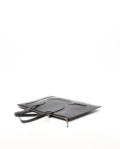 Celine Flat Cabas New Luggage In Glossy Calfskin In Black