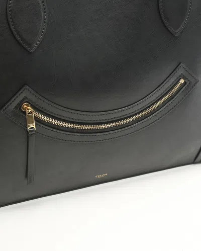 Celine Flat Cabas New Luggage In Glossy Calfskin In Black