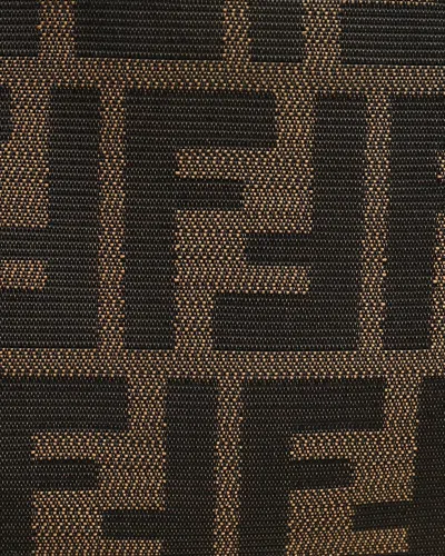 Fendi Zucca Chef Leopard Tote Bag In Brown