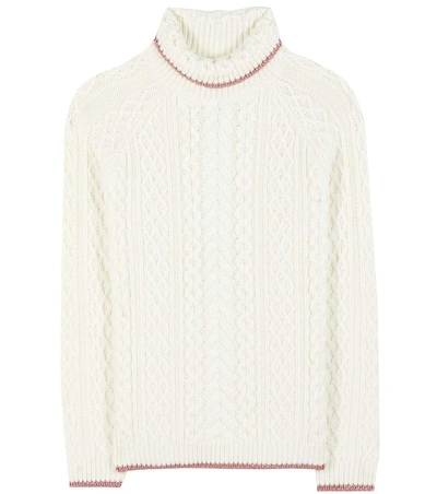 Shrimps Stanley Knitted Wool Sweater In Cream