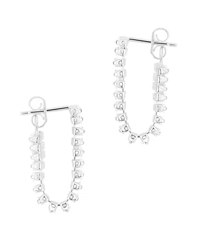 And Now This Crystal Drop Front/back Post Earrings In Silver