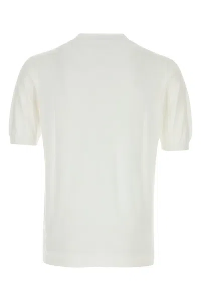 Fedeli White Cotton Sweater In White