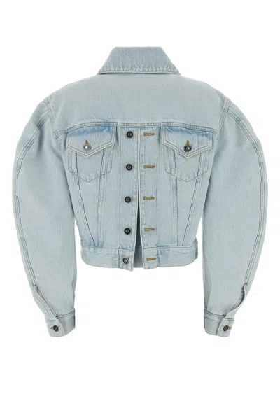Givenchy Cropped Cocoon Jacket Front Back Yoke Pockets In Blue