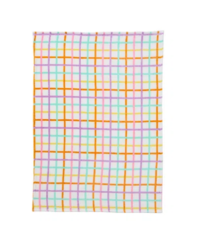 Hallmark Chromatic Grid Plush Throw, 50" X 70" In Multi