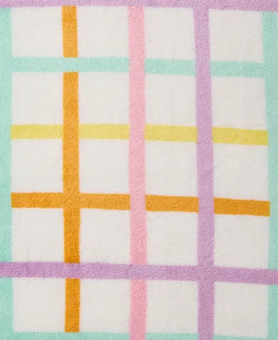 Hallmark Chromatic Grid Plush Throw, 50" X 70" In Multi