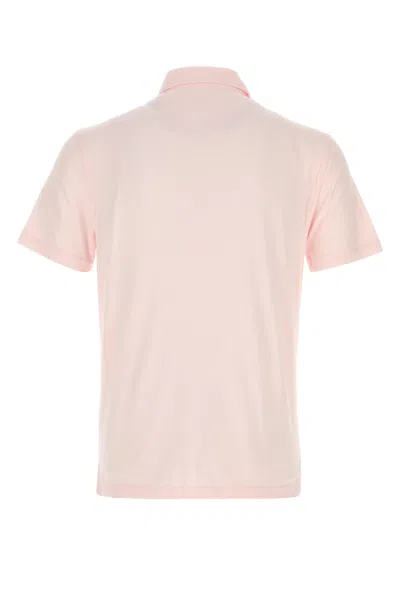 Fedeli Light Pink Solid Polo In Pink