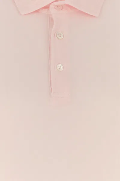 Fedeli Light Pink Solid Polo In Pink