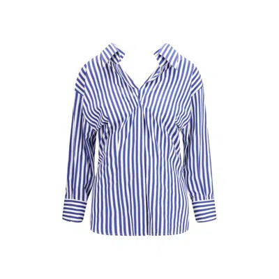 Givenchy Long Sleeve Striped Shirt Buttoned Cuffs Collar In Blue
