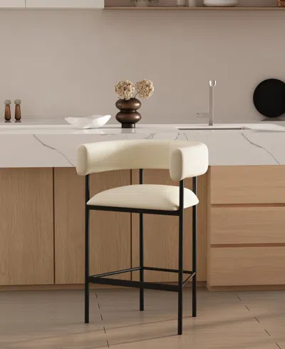Manhattan Comfort Barstool White In White