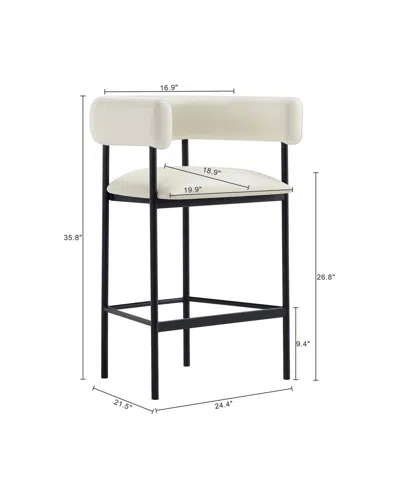 Manhattan Comfort Barstool White In White